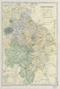 WARWICKSHIRE. Showing Parliamentary divisions, boroughs & parks. BACON 1900 map