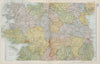 CENTRAL IRELAND. Showing parliamentary divisions & boroughs. BACON 1900 map