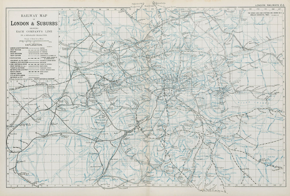 LONDON UNDERGROUND/OVERGROUND. Railway map of London & Suburbs. Tube. BACON 1900