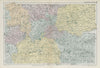 GREATER LONDON. Environs of London. Home counties. BACON 1900 old antique map