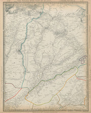 PAKISTAN the Panjab, Afghanistan, Kashmeer, Sinde. Punjab Kashmir SDUK 1844 map