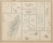 INDIAN OCEAN Madagascar Maldives Seychelles Mauritius Réunion SDUK 1844 map