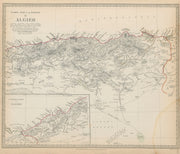 NORTH AFRICA or BARBARY. ALGIER. Algeria coast. SDUK 1844 old antique map