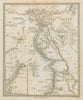 EGYPT & Nile. Valley of the Kings. Original outline colour SDUK 1844 old map