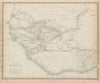 WEST AFRICA early explorers' & caravan routes. Mountains of Kong SDUK 1844 map