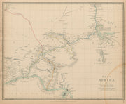 NIGERIA early explorers' routes. Lake Chad. Yariba Houssa Borgou SDUK 1844 map