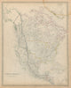 TEXAS REPUBLIC North America. Mexican California. Russian America. SDUK 1844 map
