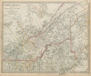 QUEBEC Québec Canada Montreal St Lawrence Maine New Brunswick SDUK 1844 map