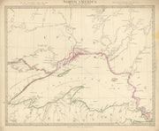 LAKE SUPERIOR USA/Canada Ontario Chippewa Michigan Indian tribes SDUK 1844 map