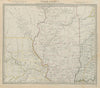 USA Missouri Illinois Indiana. Indian villages tribes borders SDUK 1844 map