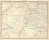 Mississippi basin. Arkansas Missouri. Choctaw Chickasaw boundaries SDUK 1844 map