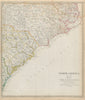 North & South Carolina coast Sea Islands Outer Banks Cape Hatteras SDUK 1844 map