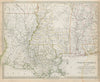 US GULF COAST Louisiana Mississippi FL Alabama Indian villages SDUK 1844 map