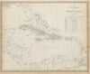 WEST INDIES Caribbean Antilles Cuba Puerto Rico Jamaica Bahamas SDUK 1844 map