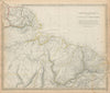AMAZONIA. Indian tribes Guyana Surinam North Brazil Recife SDUK 1844 old map