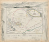 ANCIENT ATHENS Αθήνα Antique city town map plan Acropolis SDUK 1844 old