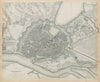 HAMBURG Antique city town map plan SDUK 1844 old chart