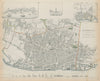 LIVERPOOL Antique city town map. View & plan in 1729 Buildings SDUK 1844
