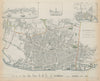 LIVERPOOL Antique city town map. View & plan in 1729 Buildings SDUK 1844