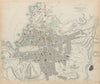 MARSEILLE Antique city town map Ancient Massilia Marseilles SDUK 1844 old