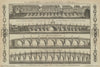 Old London Bridge with & without houses. Westminster & Blackfriars Bridges 1784