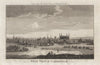 West view of the city of Cambridge, Cambridgeshire. BURLINGTON 1779 old print