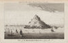 View of St. Michael's Mount in Cornwall. BURLINGTON 1779 old antique print