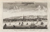 View of the city of Liverpool in Lancashire. BURLINGTON 1779 old antique print