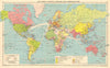 WORLD WAR 2. Nazi-occupied Europe. Japanese occupied China/Asia 1943 old map