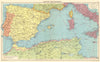 WORLD WAR 2. German occupied France. Allied occupied North Africa 1943 old map