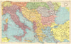 WORLD WAR 2. Axis occupied Balkans. Italian Istria Dalmatia Dodecanese 1943 map