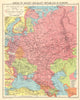 WORLD WAR TWO. European Russia. Russian Crimea Poland Finland Baltics 1943 map