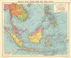 WORLD WAR 2 Japanese occupied Philippines Indochina Thailand Indonesia 1943 map
