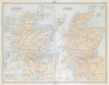 SCOTLAND Salmon rivers/districts. Deer Forests. Fish species. LARGE 1895 map