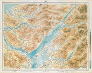 LOCH LINNHE Oban Sound of Mull Morven Appin Lorne Etive Sunart. LARGE 1895 map