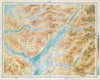 LOCH LINNHE Oban Sound of Mull Morven Appin Lorne Etive Sunart. LARGE 1895 map