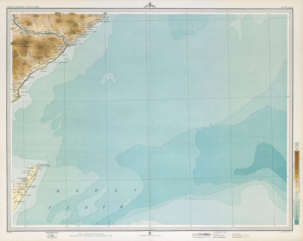 MORAY FIRTH Brora Clynelish Whisky Distilleries Dornoch Firth. LARGE 1895 map