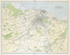 Environs of EDINBURGH & LEITH. Midlothian. Large 45x55. Relief. LARGE 1895 map