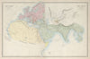 WORLD KNOWN TO ANCIENTS. Herodotus Ptolemy Pliny Hanno. On 2 sheets 1857 map