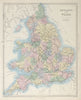 ENGLAND AND WALES. Canals and Railways. SDUK 1857 old antique map plan chart