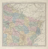 FRANCE NORTH EAST Champagne Alsace Lorraine Picardie Bourgogne. SDUK 1857 map