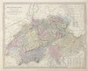 SWITZERLAND SCHWEIZ LA SUISSE. Inset heights of mountains, passes. SDUK 1857 map