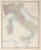ITALY general map. Sicily Sardinia Corsica. Includes Savoie & Nice. SDUK 1857