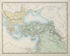 TURKISH/OTTOMAN EMPIRE Ionian Islands British Protectorate. Greece SDUK 1857 map