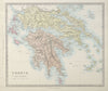 GREECE. Ionian Islands British Protectorate. Peloponnese Cyclades. SDUK 1857 map