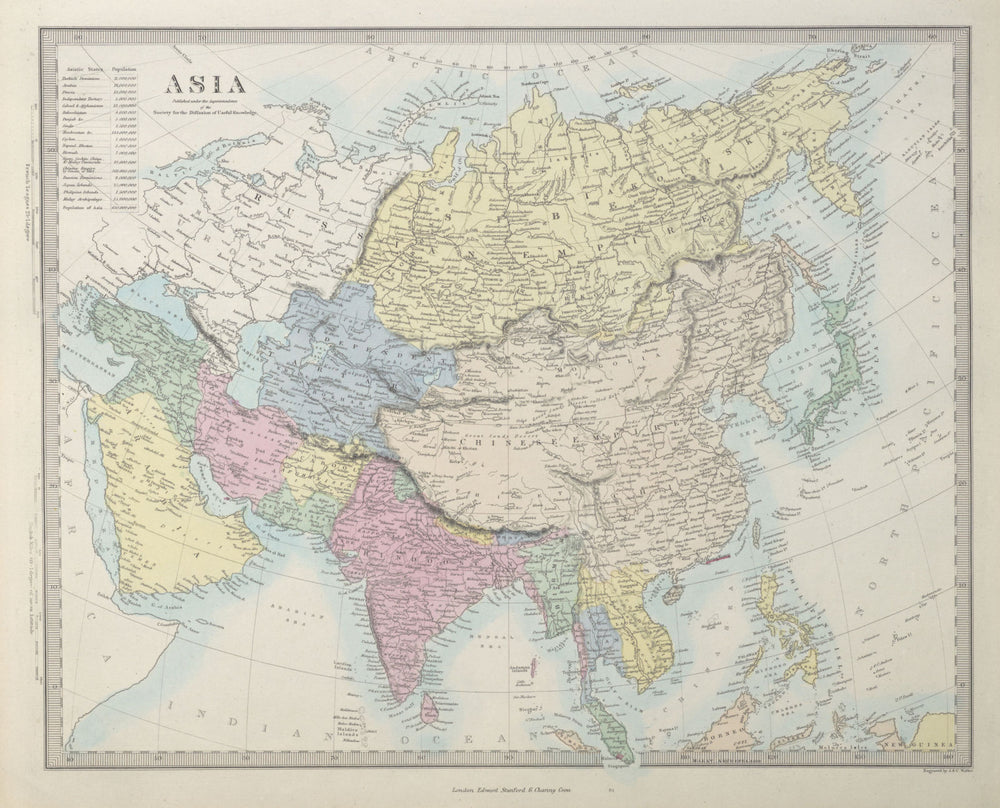 ASIA. Chinese Outer Manchuria & Korea. Independent Tartary. Siam. SDUK 1857 map