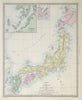 EMPIRE OF JAPAN. Inset Nagasaki Harbour; Yeso. Niphon Nippon. SDUK 1857 map
