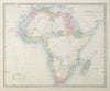 AFRICA pre most European exploration/colonisation. Kong Mountains. SDUK 1857 map