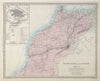 NORTH AFRICA OR BARBARY I. MAROCCO. Morocco. MARRAKECH city plan. SDUK 1857 map