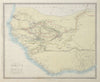 WEST AFRICA Explorers' routes Senegal Ashanti. Mountains of Kong. SDUK 1857 map